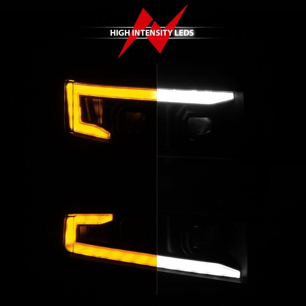 Chevy Silverado 1500 19-21 Full Led Projector Headlights - Black