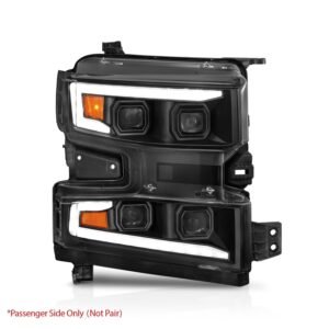 Chevy Silverado 1500 19-21 Full Led Projector Headlights - Black - Image 7