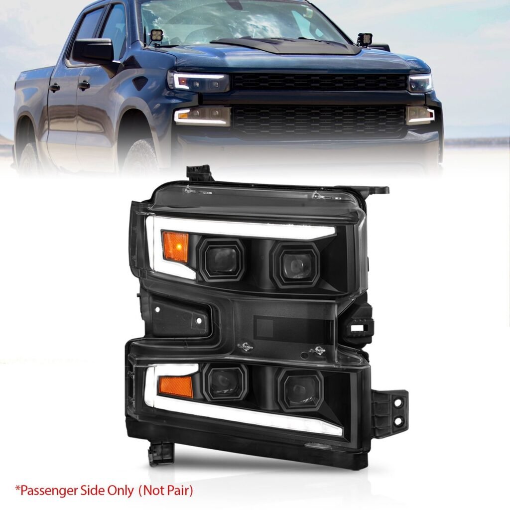 Chevy Silverado 1500 19-21 Full Led Projector Headlights - Black