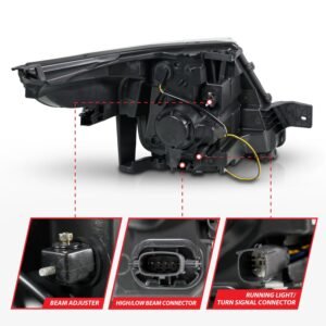 Ford Explorer 11-15 Projector Plank Style Headlights Black W/ Led Signal Light (13-15 Base, Xlt, Limited) - Image 5