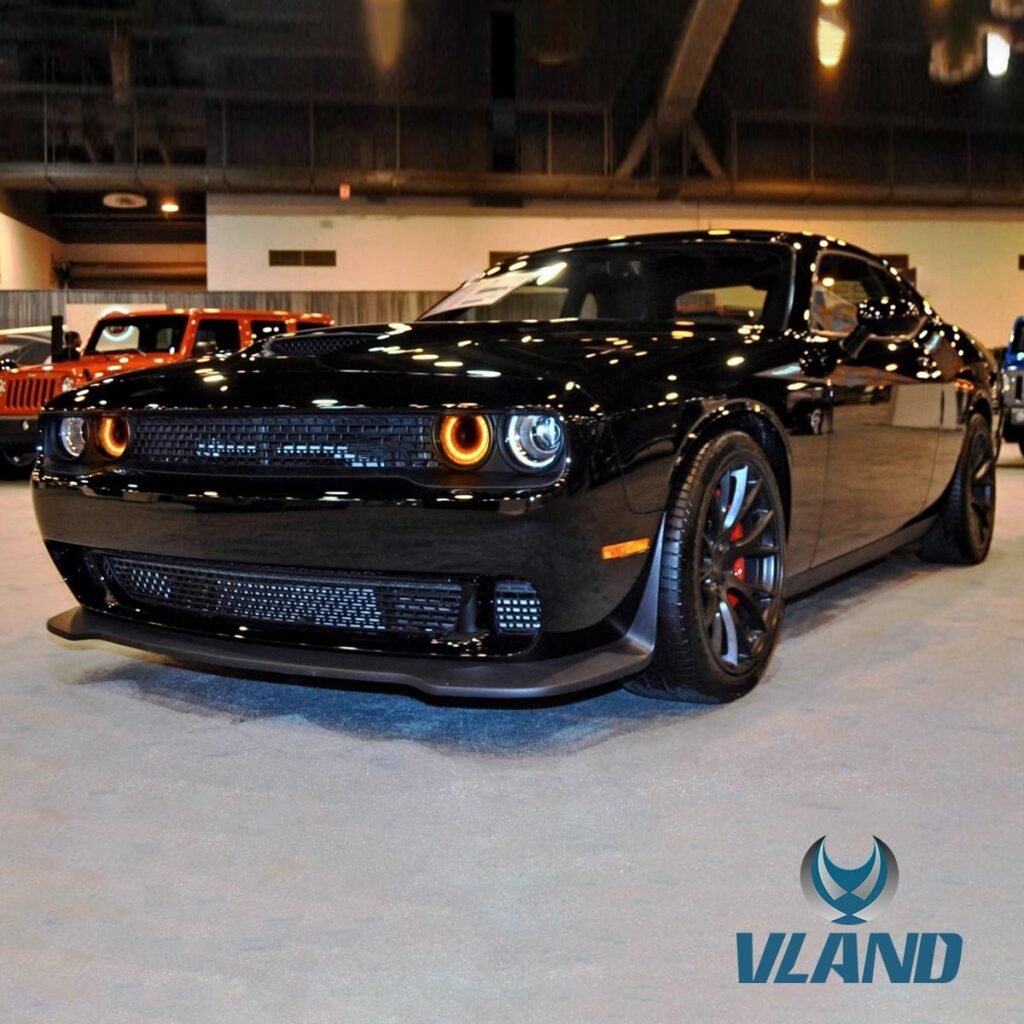 VLAND LED Halo Headlights For Dodge Challenger 2015-2020 With Sequential Turn Signals