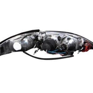 FORD MUSTANG 94-98 1 PC PROJECTOR HEADLIGHTS BLACK W/ HALO - Image 2