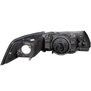 FORD MUSTANG 99-04 CRYSTAL HEADLIGHTS BLACK HOUSING - Image 2