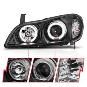 Infiniti I-30 00-01 / I-35 02-04 Projector Headlights Black - Image 3