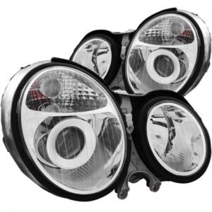 MBZ E Class E320/E430/E55 Amg W210 00-02 Projector Headlights Chrome Clear - Image 1