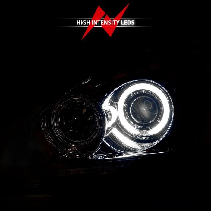 Mitsubishi Lancer 04-07 Projector Headlights Chrome W/ Rx Halo