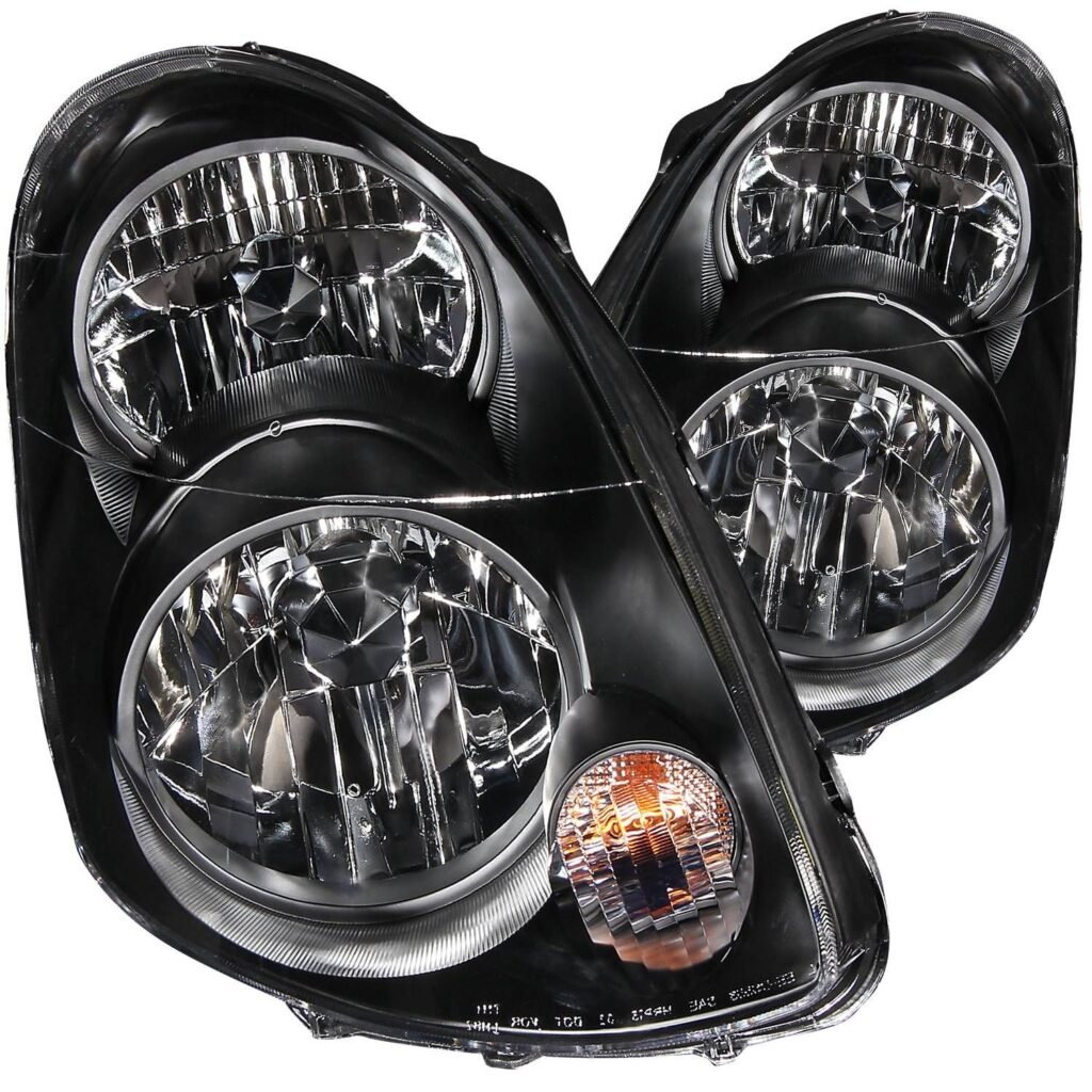 Infiniti G35 03-05 4DR Crystal Headlights Black