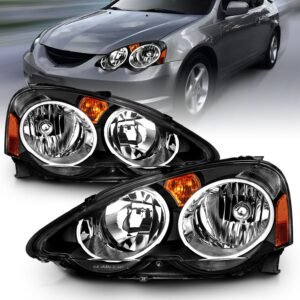 Acura RSX 02-04 Crystal Headlights Black - Image 1