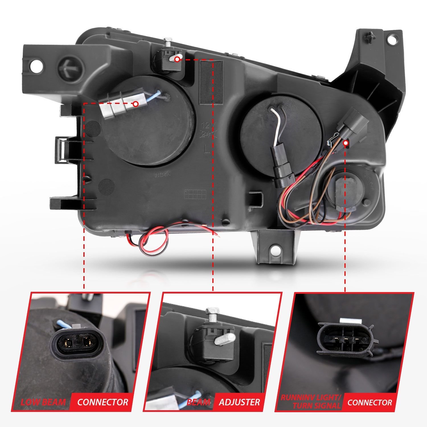 Dodge Charger 06-10 Projector Headlights Chrome W/ Rx Halo(for Halogen Models Only) - Image 5