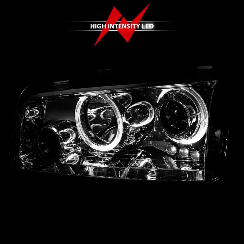 Dodge Charger 06-10 Projector Headlights Chrome W/ Rx Halo(for Halogen Models Only)