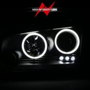 Dodge Charger 06-10 Projector Headlights Black W/Rx Halo - Image 6