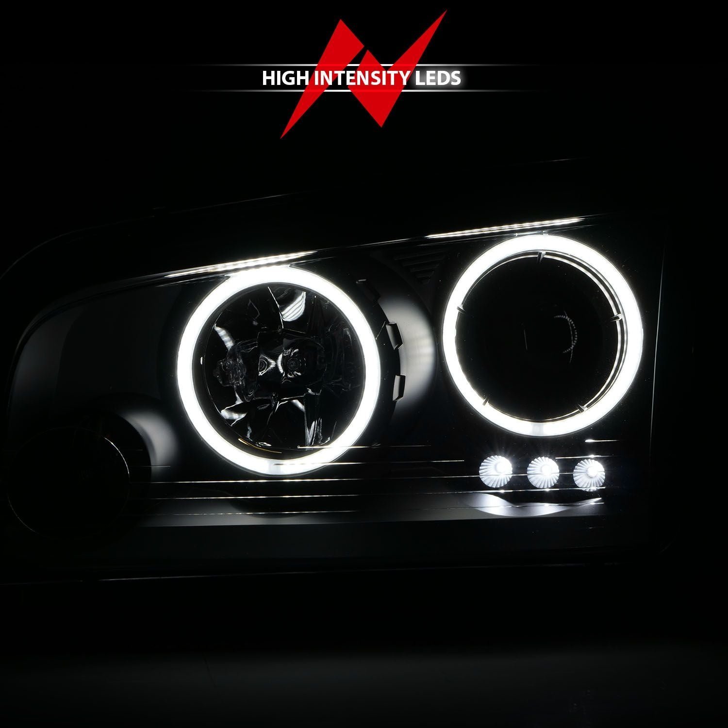 Dodge Charger 06-10 Projector Headlights Black W/Rx Halo - Image 6