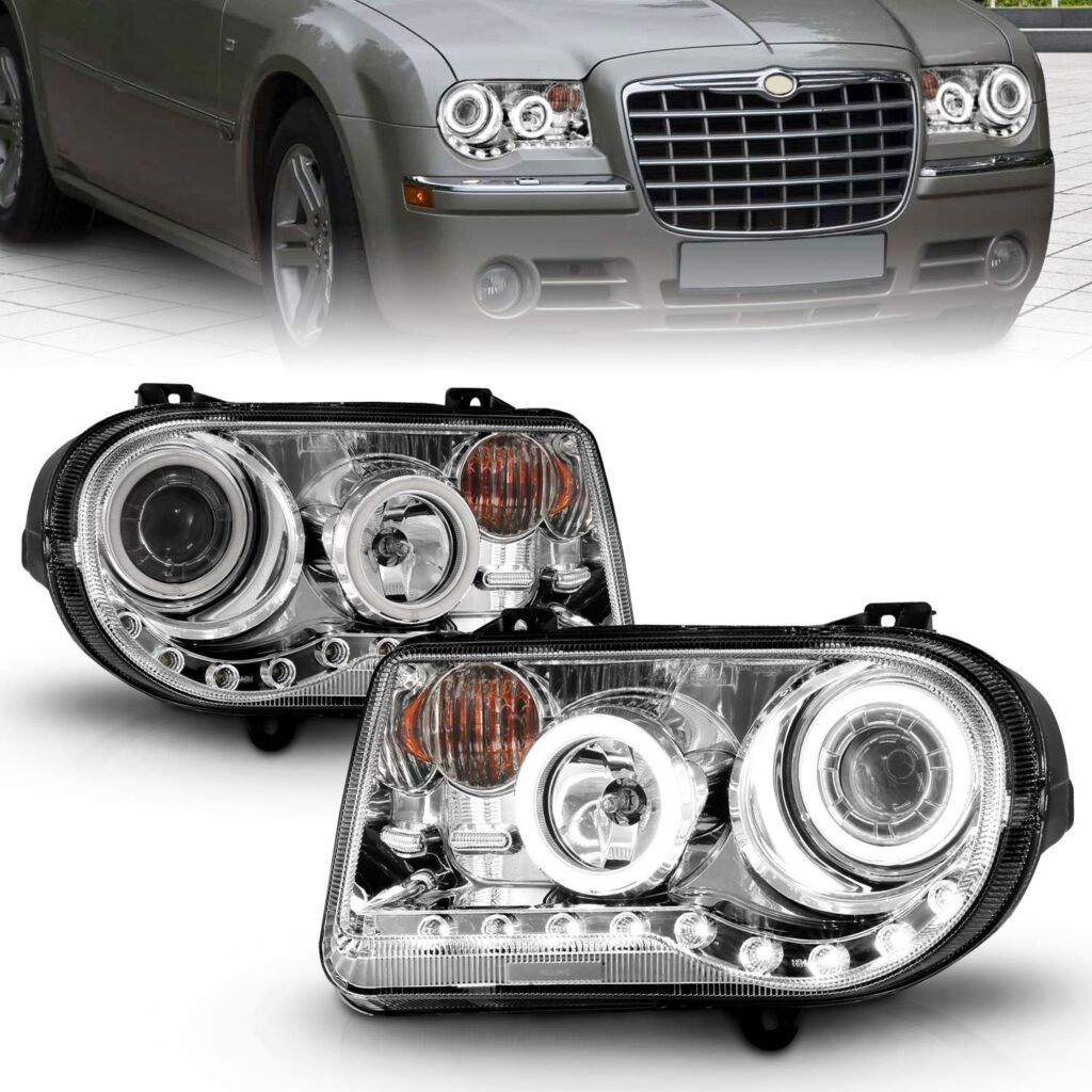 Chrysler 300C 05-10 Projector Headlights G2 Chrome W/ Rx Halo