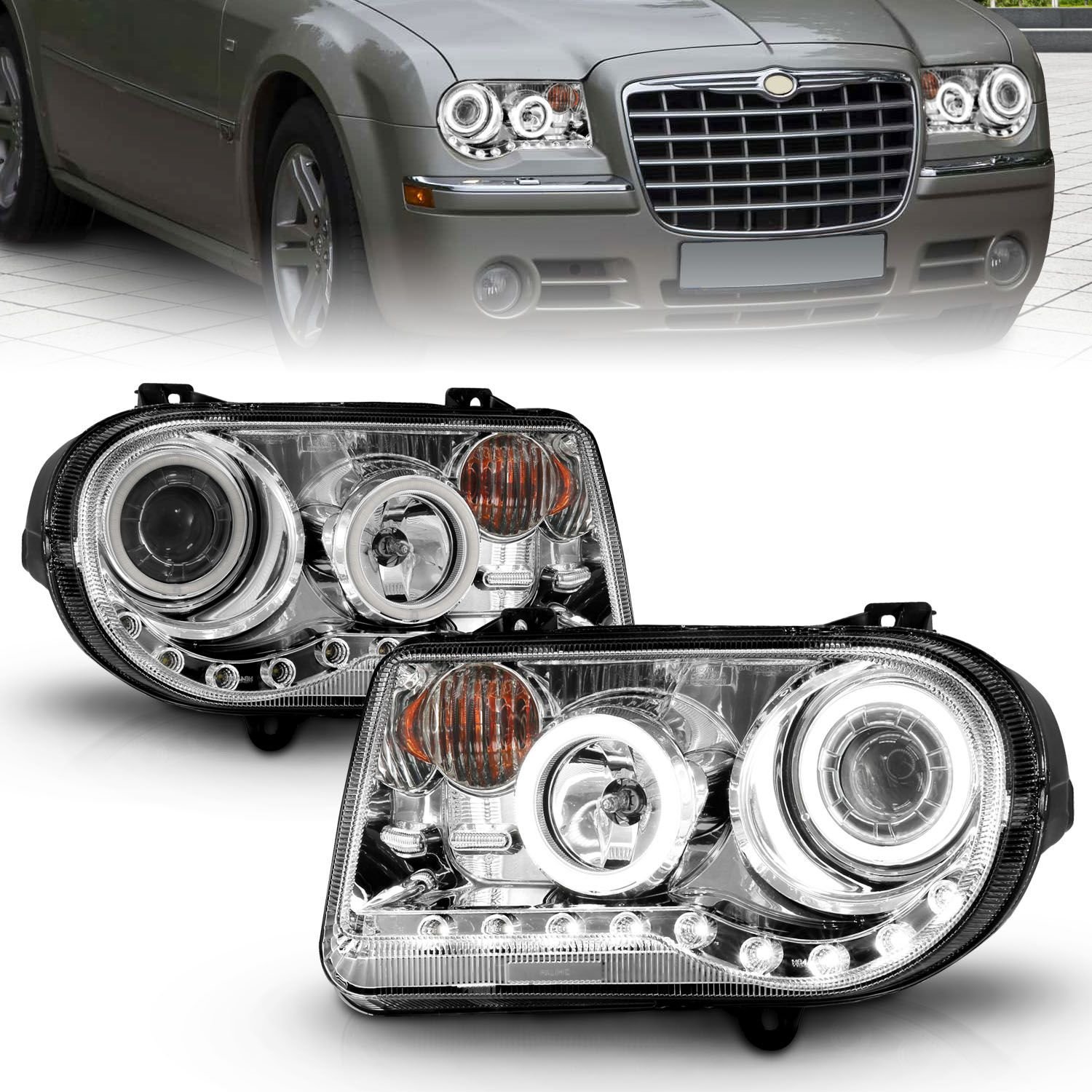 Chrysler 300C 05-10 Projector Headlights G2 Chrome W/ Rx Halo - Image 1