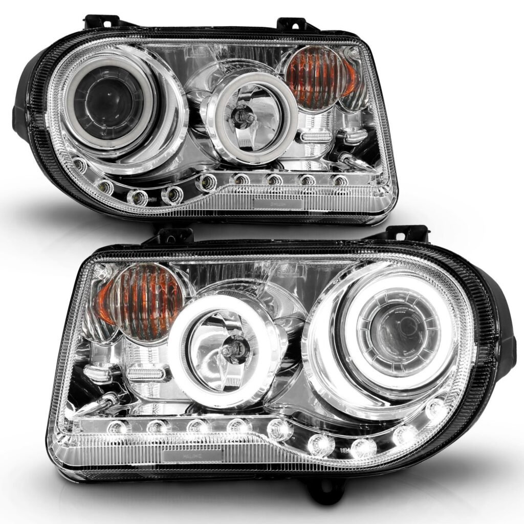Chrysler 300C 05-10 Projector Headlights G2 Chrome W/ Rx Halo