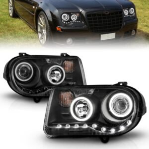 Chrysler 300C 05-10 Projector Headlights G2 Black W/ Rx Halo - Image 1