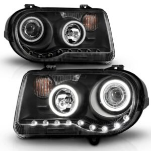 Chrysler 300C 05-10 Projector Headlights G2 Black W/ Rx Halo - Image 2