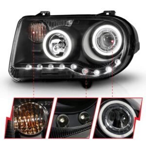 Chrysler 300C 05-10 Projector Headlights G2 Black W/ Rx Halo - Image 3