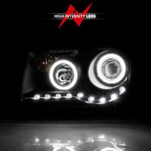 Chrysler 300C 05-10 Projector Headlights G2 Black W/ Rx Halo - Image 6