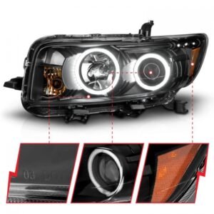 Scion Xb 08-10 Projector Headlights Black W/ Rx Halo - Image 3