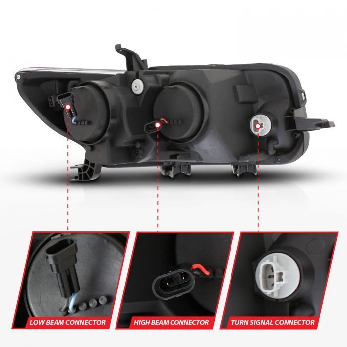 Scion Xb 08-10 Projector Headlights Black W/ Rx Halo