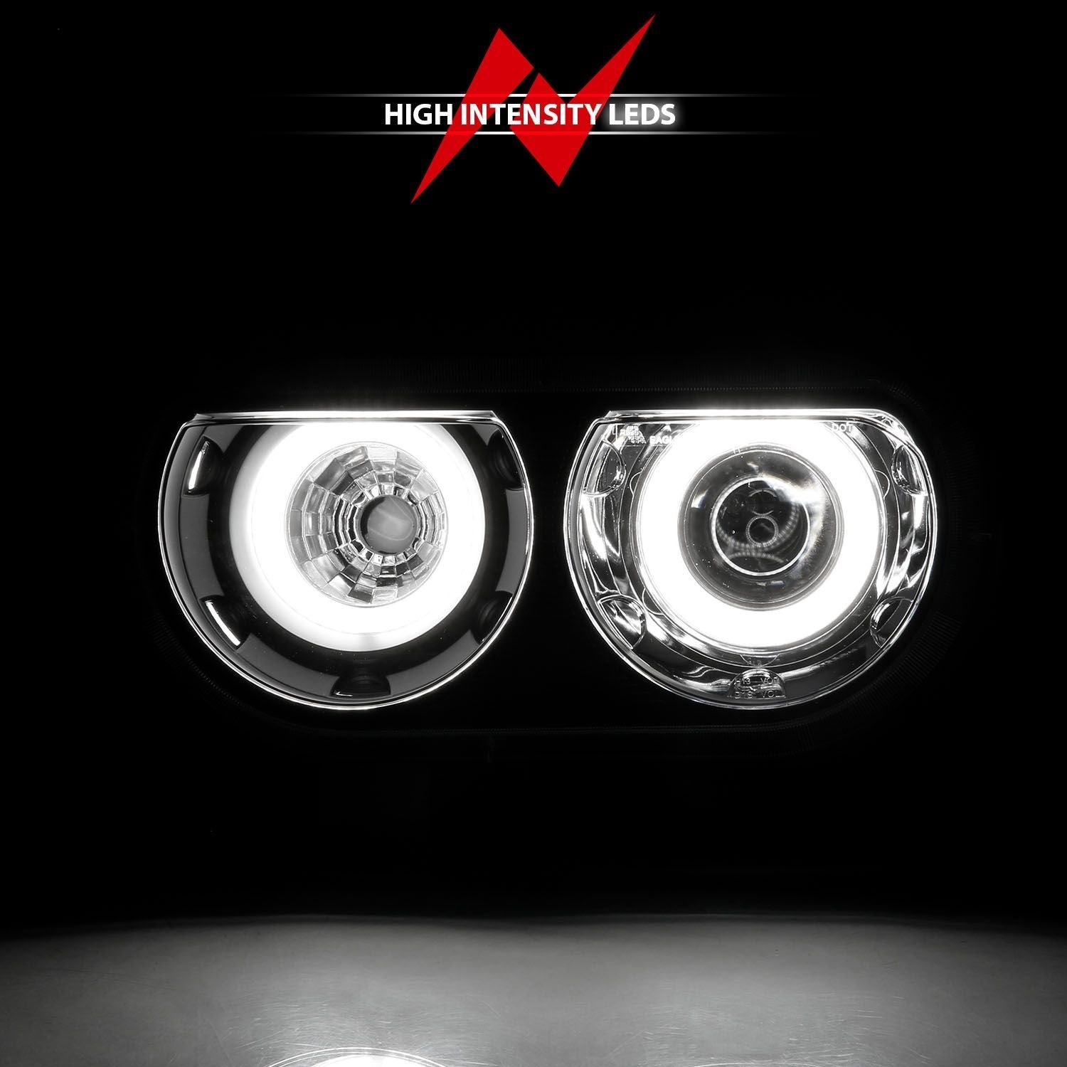 Dodge Challenger 08-14 Projector Headlights Black W/ Rx Halo - Image 6