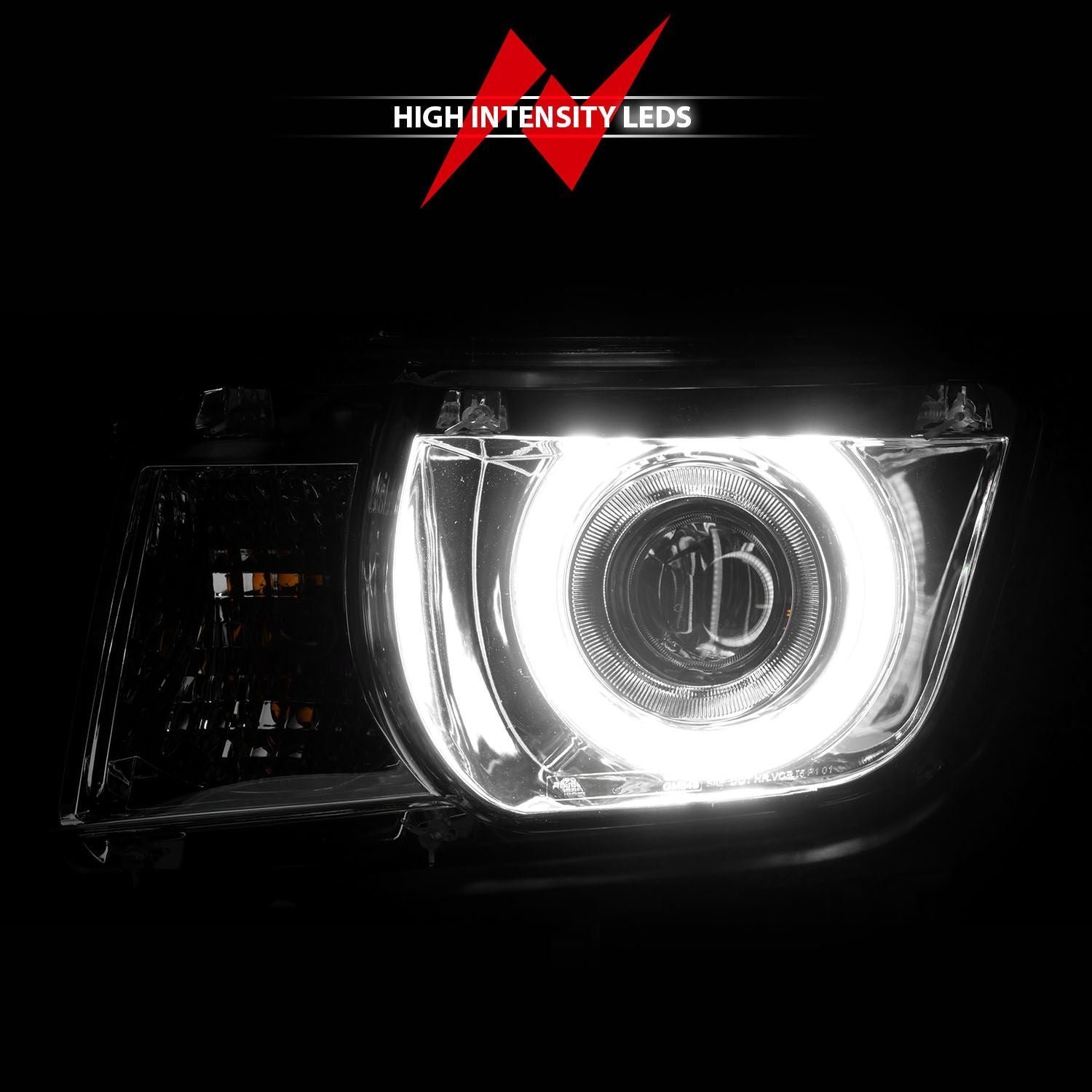 Chevy Camaro 10-13 Projector Headlights Chrome W/ Rx Halo - Image 6