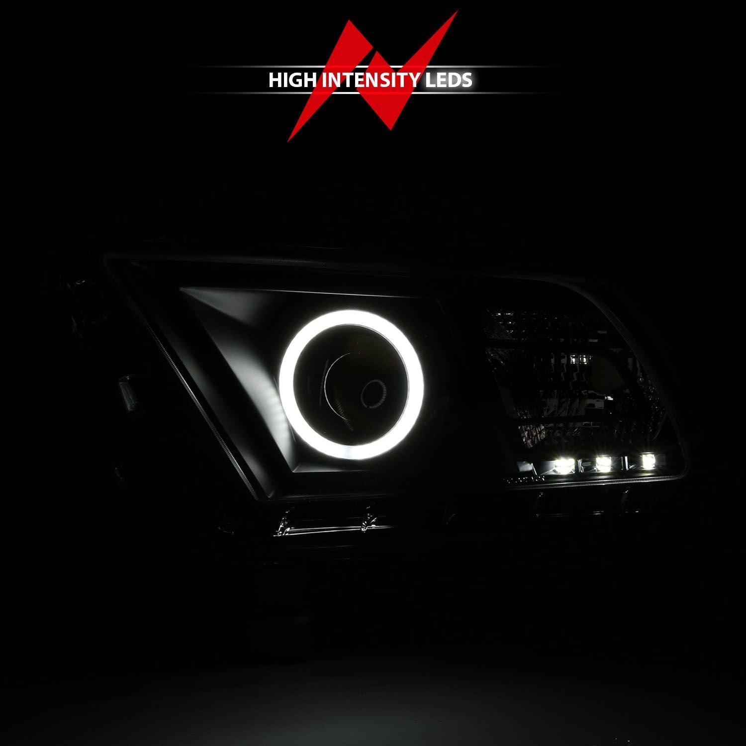 Ford Mustang 10-13 Projector Headlights Black W/ Rx Halo - Image 6