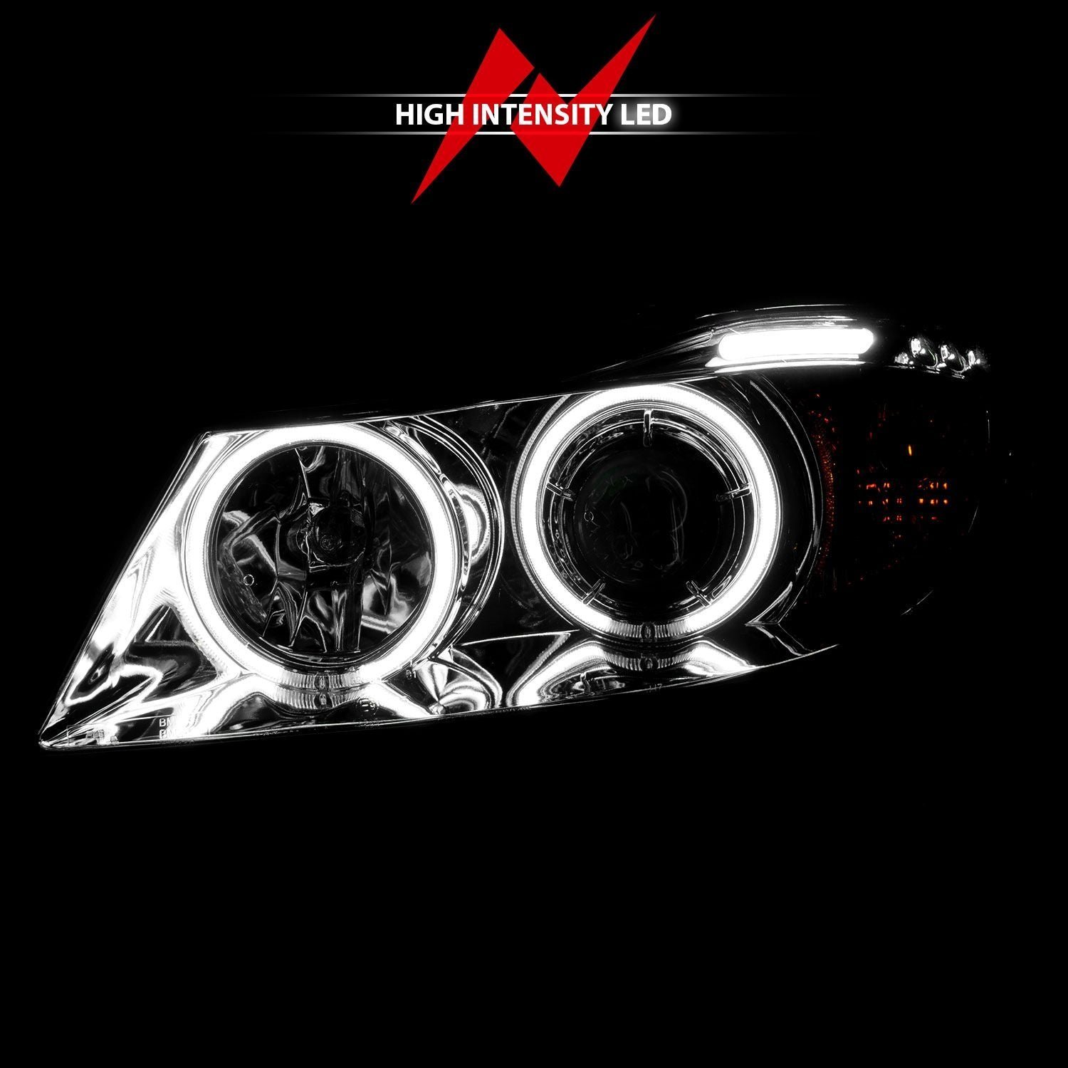 BMW 3 Series E90/E91 06-08 Projector Headlights Chrome - Image 6
