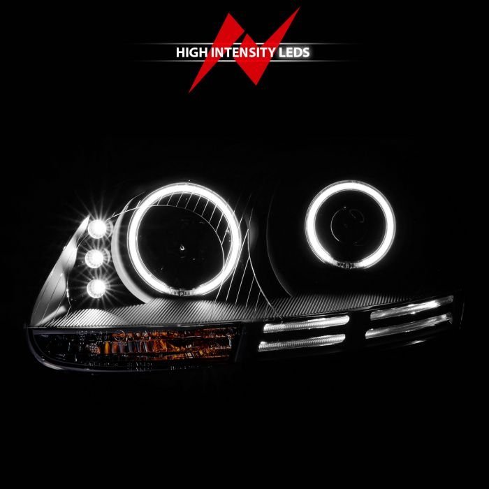 Volkswagen Jetta / Rabbit / Gti 06-09 Projector Headlights Black W/ Halo (Ccfl)