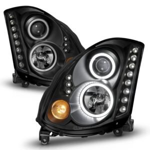 Infiniti G35 03-07 2DR Projector Headlights Black - Image 2
