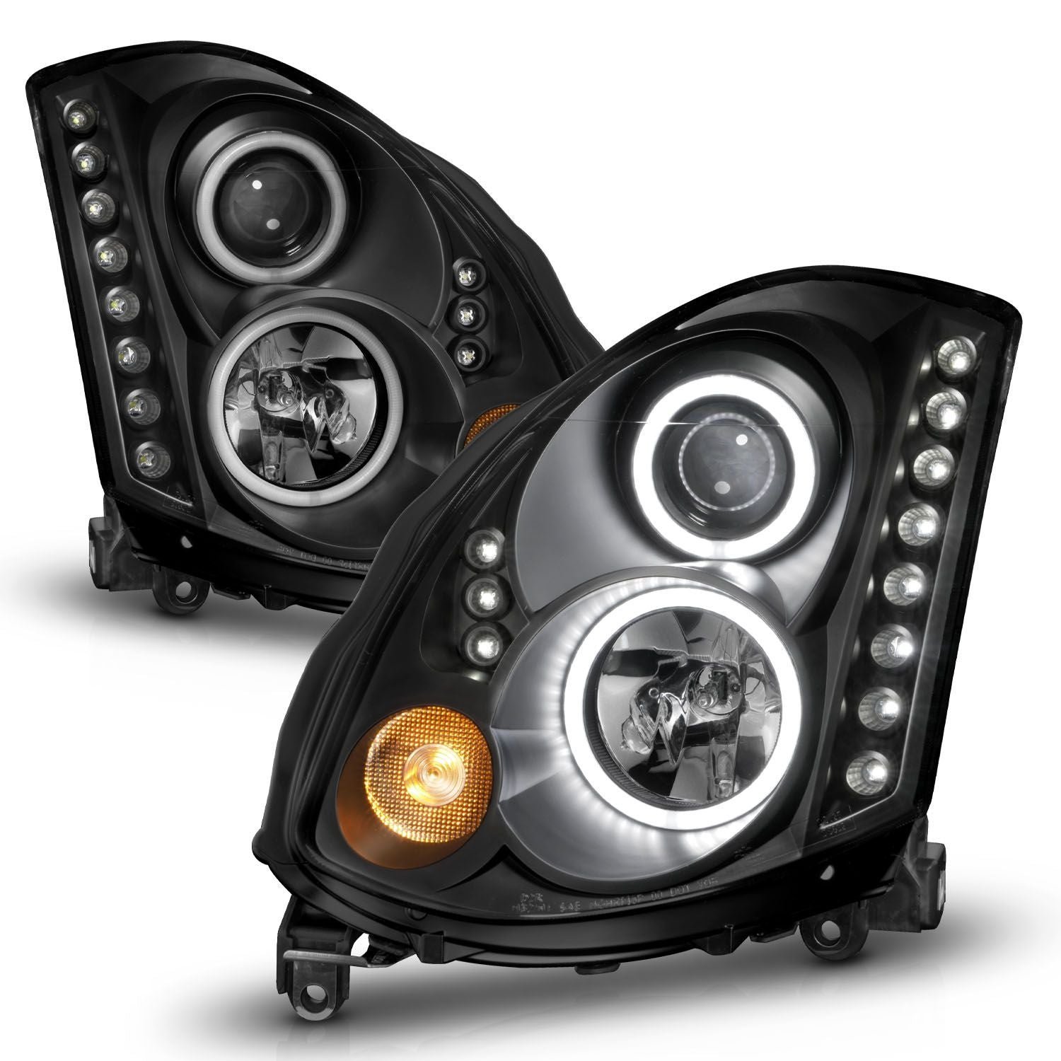 Infiniti G35 03-07 2DR Projector Headlights Black - Image 2