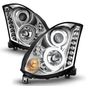 Infiniti G35 03-07 2DR Projector Headlights Chrome - Image 2