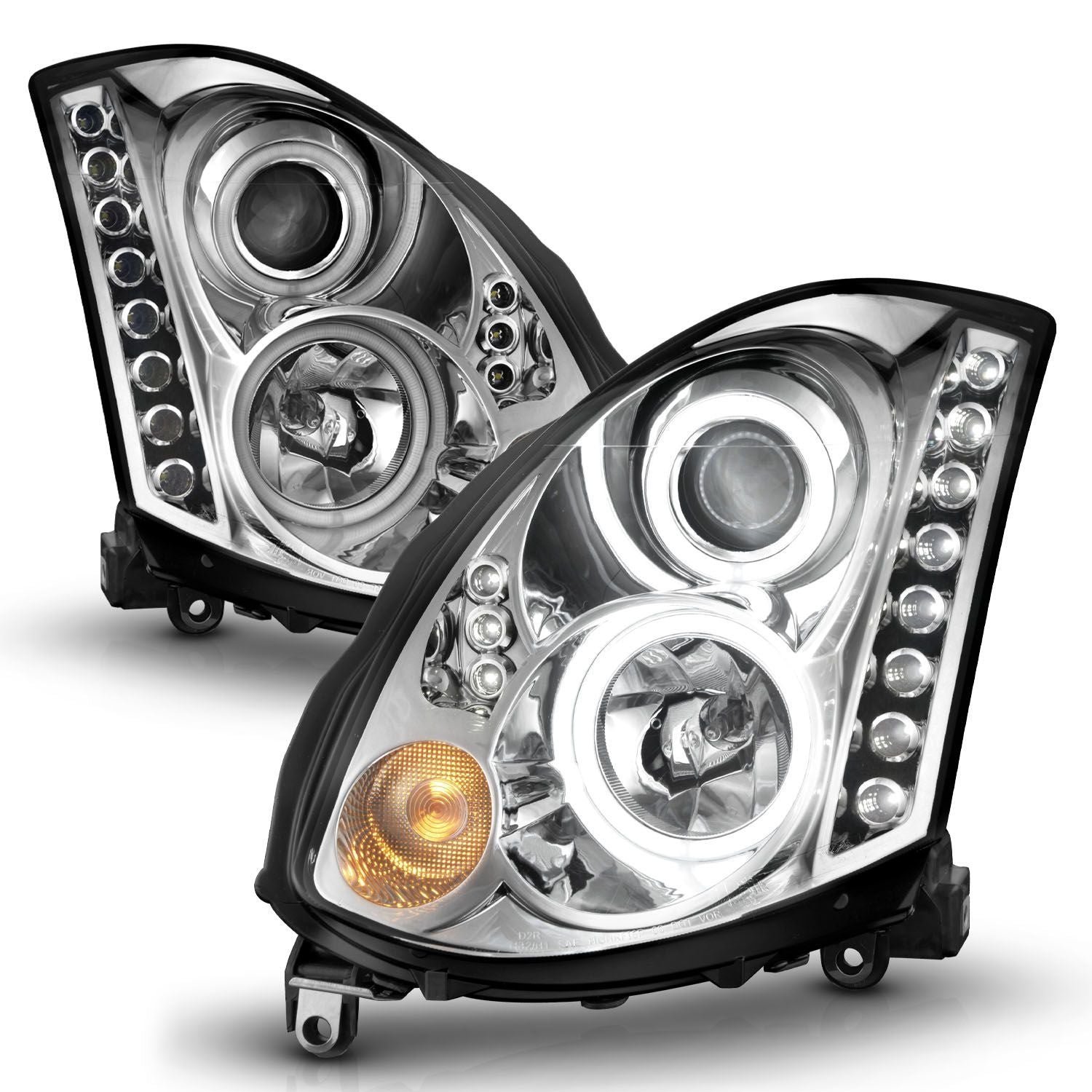 Infiniti G35 03-07 2DR Projector Headlights Chrome - Image 2