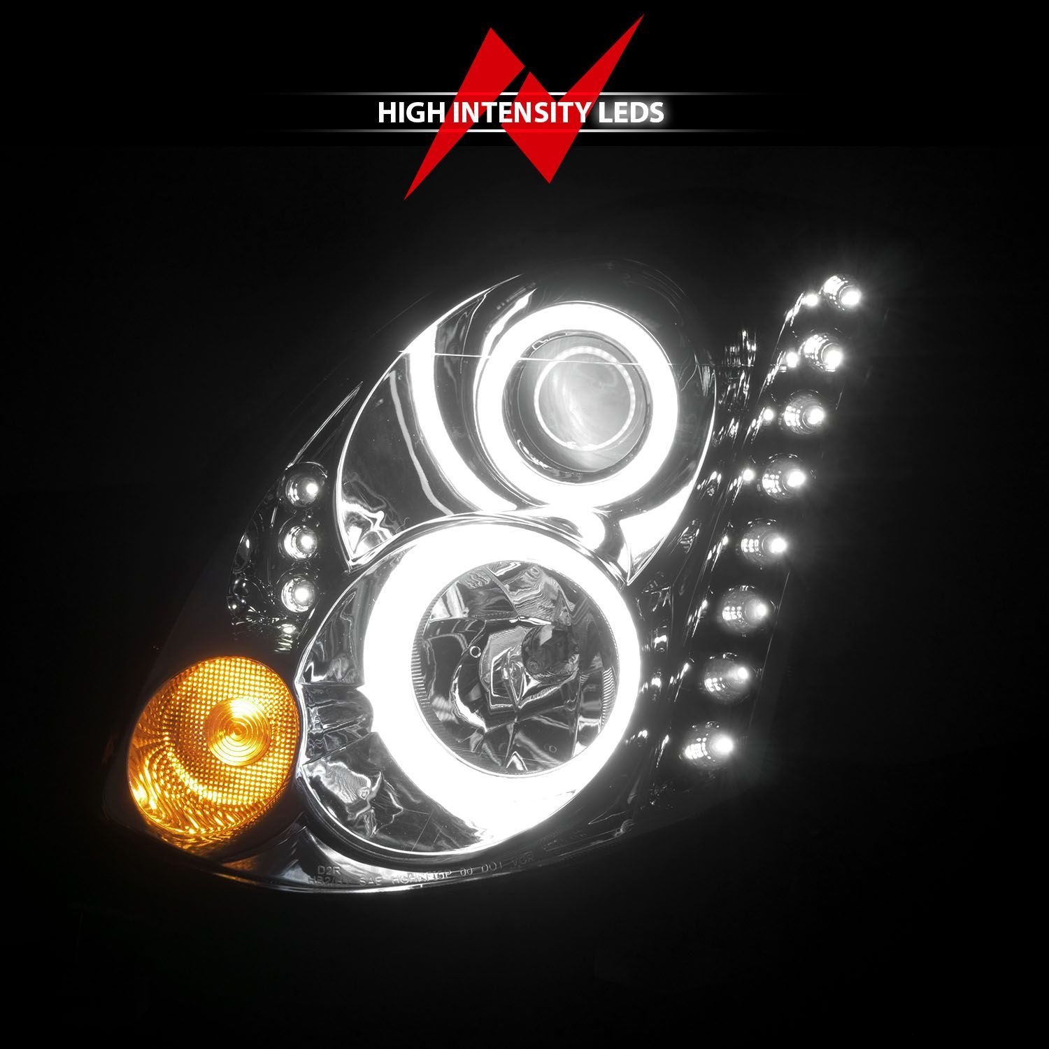 Infiniti G35 03-07 2DR Projector Headlights Chrome - Image 6