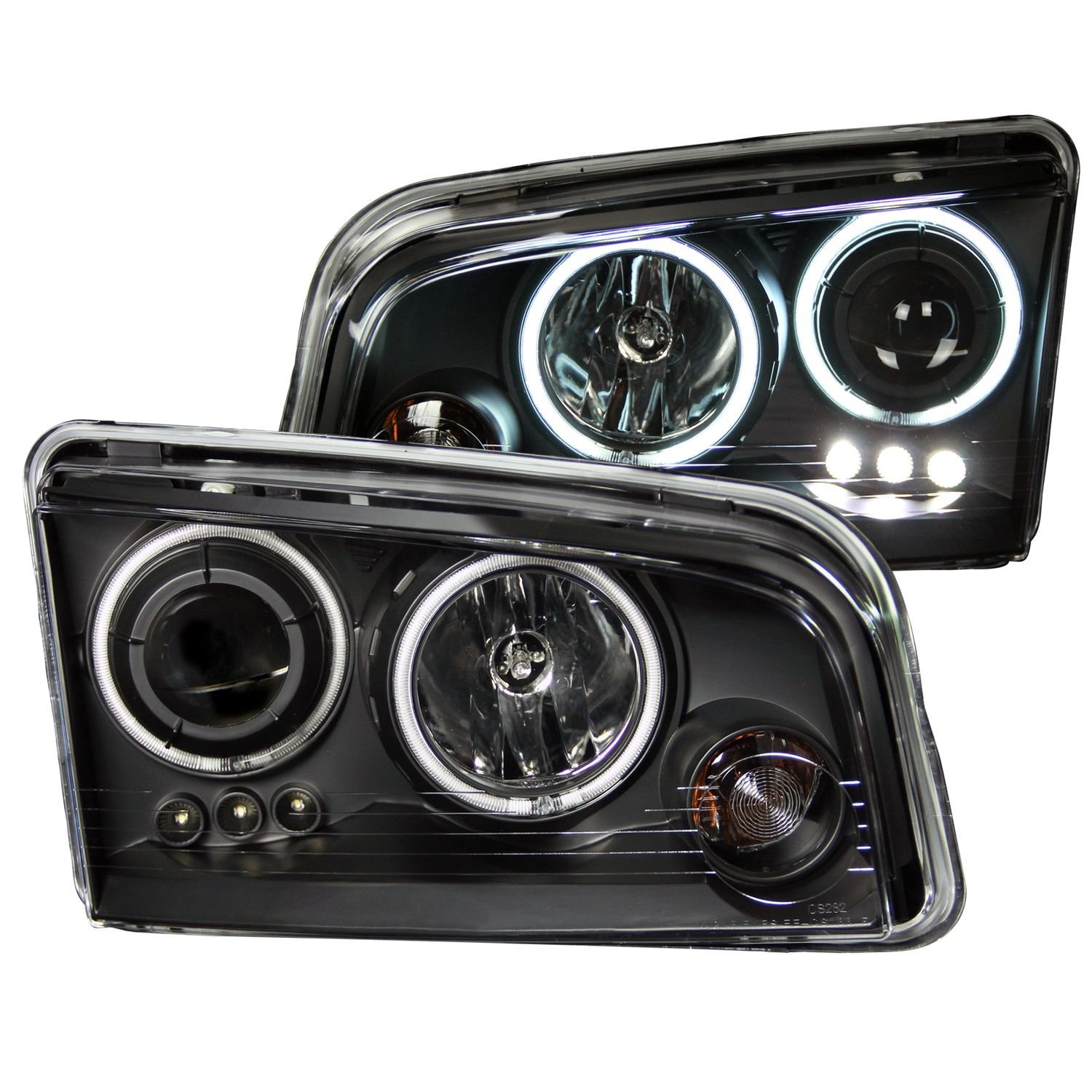 Dodge Charger 06-10 Projector Headlights Black Housing - Image 1