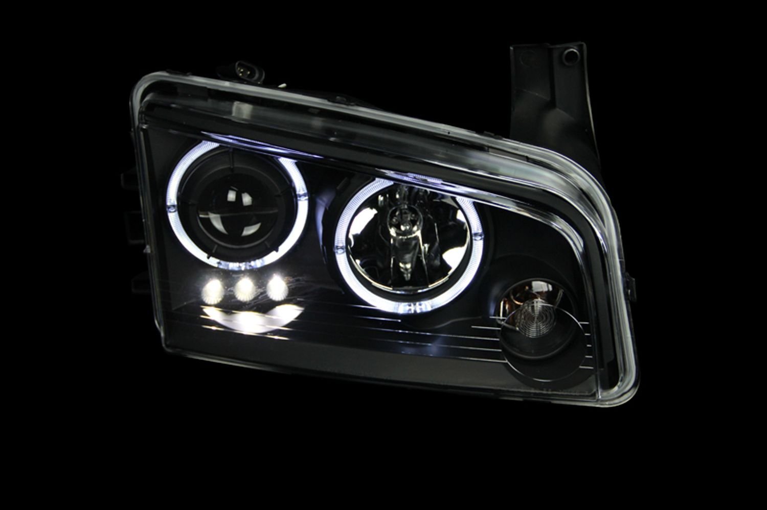 Dodge Charger 06-10 Projector Headlights Black Housing - Image 3
