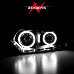 Acura TSX 09-12 Projector Halo Headlights Black - Image 6