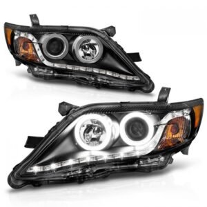 Toyota Camry 10-11 Projector Headlights Black W/ Rx Halo - Image 2