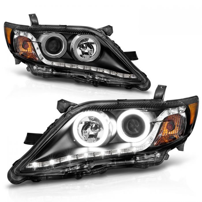 Toyota Camry 10-11 Projector Headlights Black W/ Rx Halo