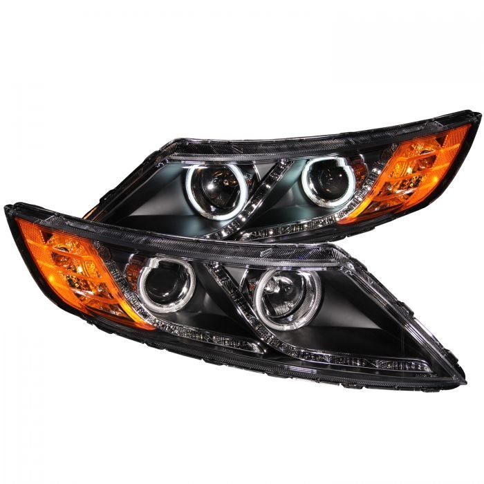 Kia Optima 11-13 Projector Headlights Black W/ RX Halo