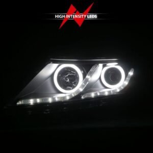 Kia Optima 11-13 Projector Headlights Black W/ RX Halo - Image 6