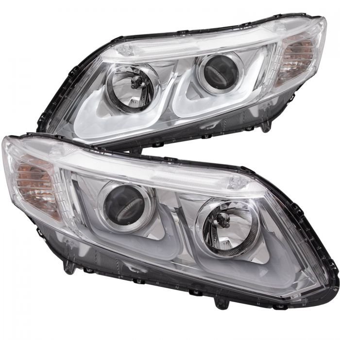 Honda Civic 2 DR 12-13 / 4 DR 12-15 Projector Headlights U-bar Chrome Clear