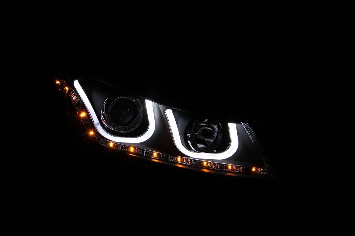 Honda Accord 08-12 4DR Projector Headlights U-bar Black Clear - Image 2