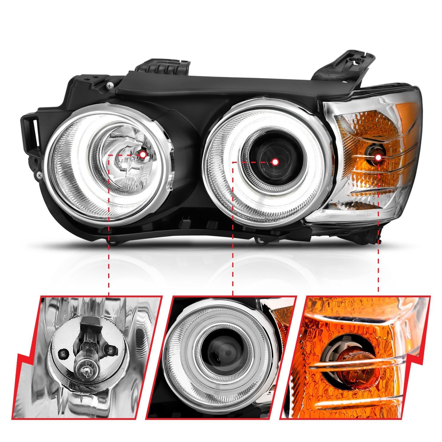 Chevy Sonic 12-15 4DR hatchback Projector Headlights - Chrome - Image 3