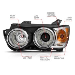 Chevy Sonic 12-15 4DR hatchback Projector Headlights - Chrome - Image 4