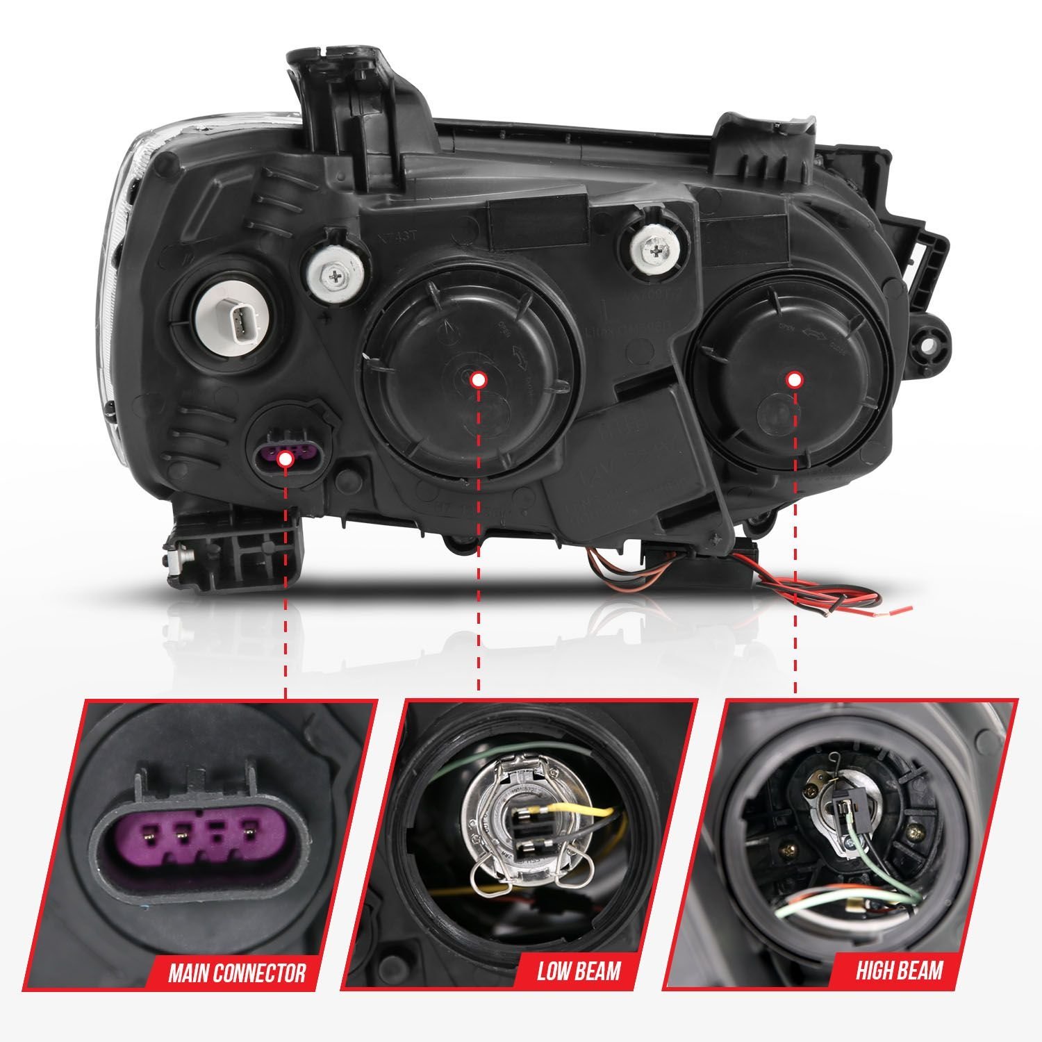 Chevy Sonic 12-15 4DR hatchback Projector Headlights - Chrome - Image 5