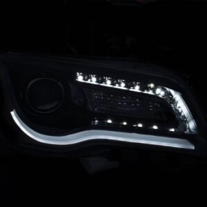 Chrysler 300 11- 14 Projector Headlights Plank Style W/ Black Housing (for Halogen Only) - Image 3