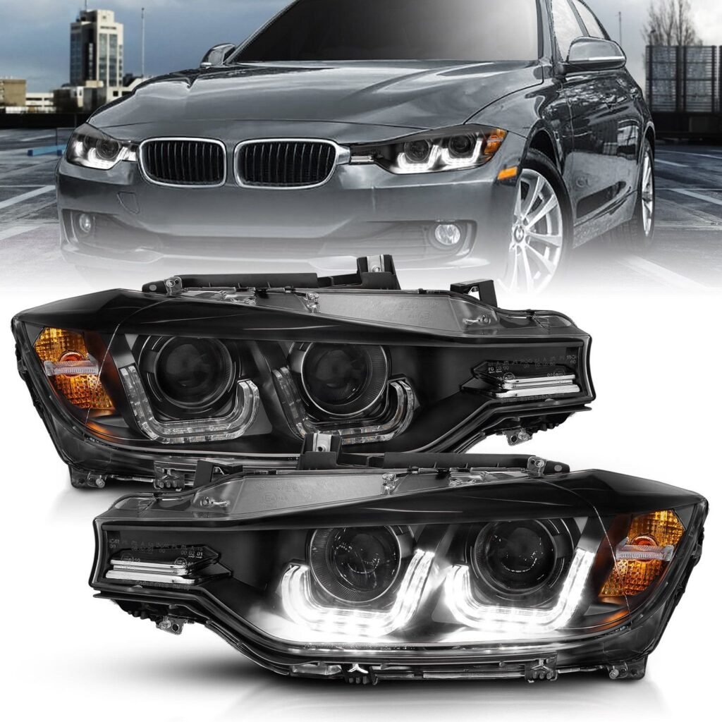 BMW 3 Series F30 4DR 12-15 Projector Headlights U-bar Black