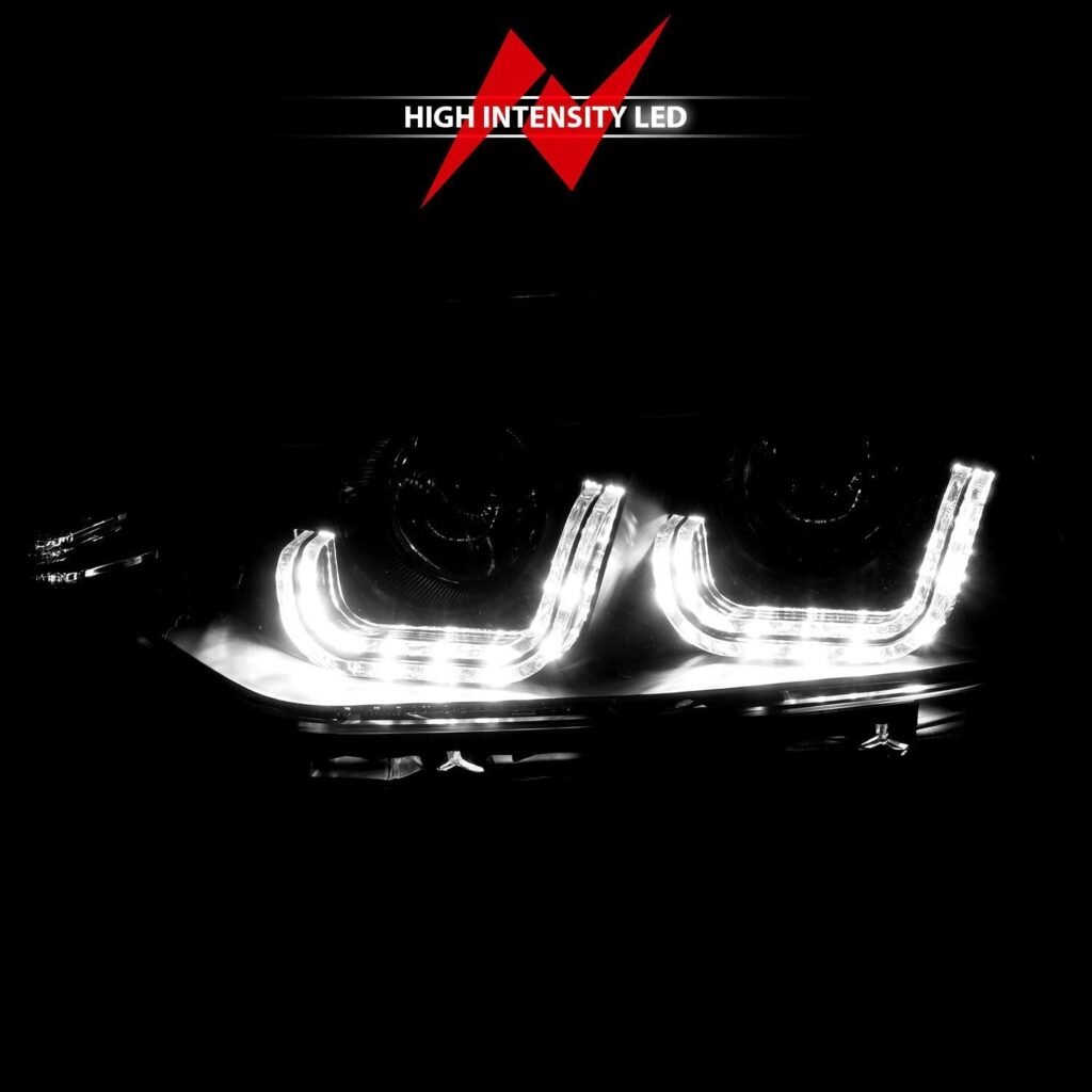 BMW 3 Series F30 4DR 12-15 Projector Headlights U-bar Black